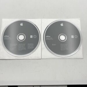 eMac Software 2004 Install and Restore Mac OS 10.3.5 2Z691-4910-A 2-Disc Set